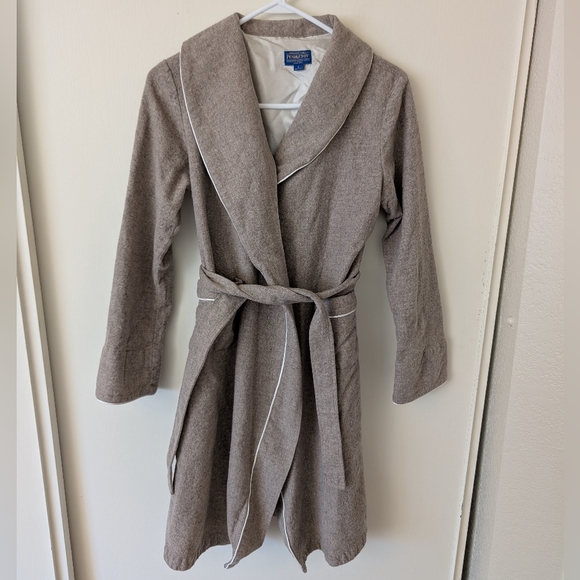Pendleton Other - Pendleton Womens Large 100% Wool Brown Robe Sleepwear Loungewear Cottage Cozy